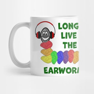 LONG LIVE THE EARWORM with Rainbow Ears Mug